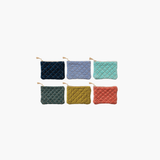 Teal Velvet Zip Pouch