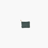 Teal Velvet Zip Pouch