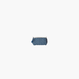 Navy Quilted Pouch with Wood Bead & Tassel