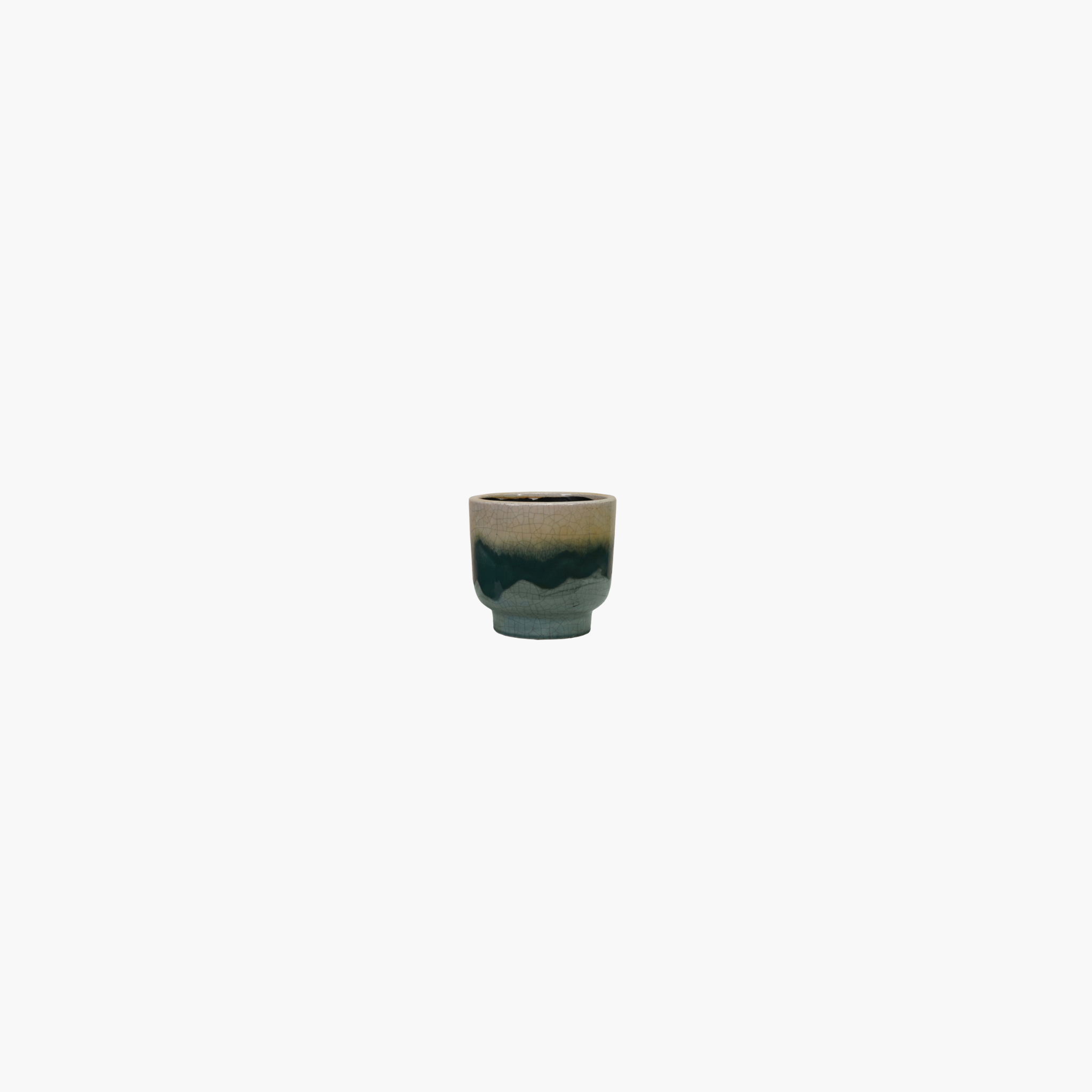 Teal + Green Planter