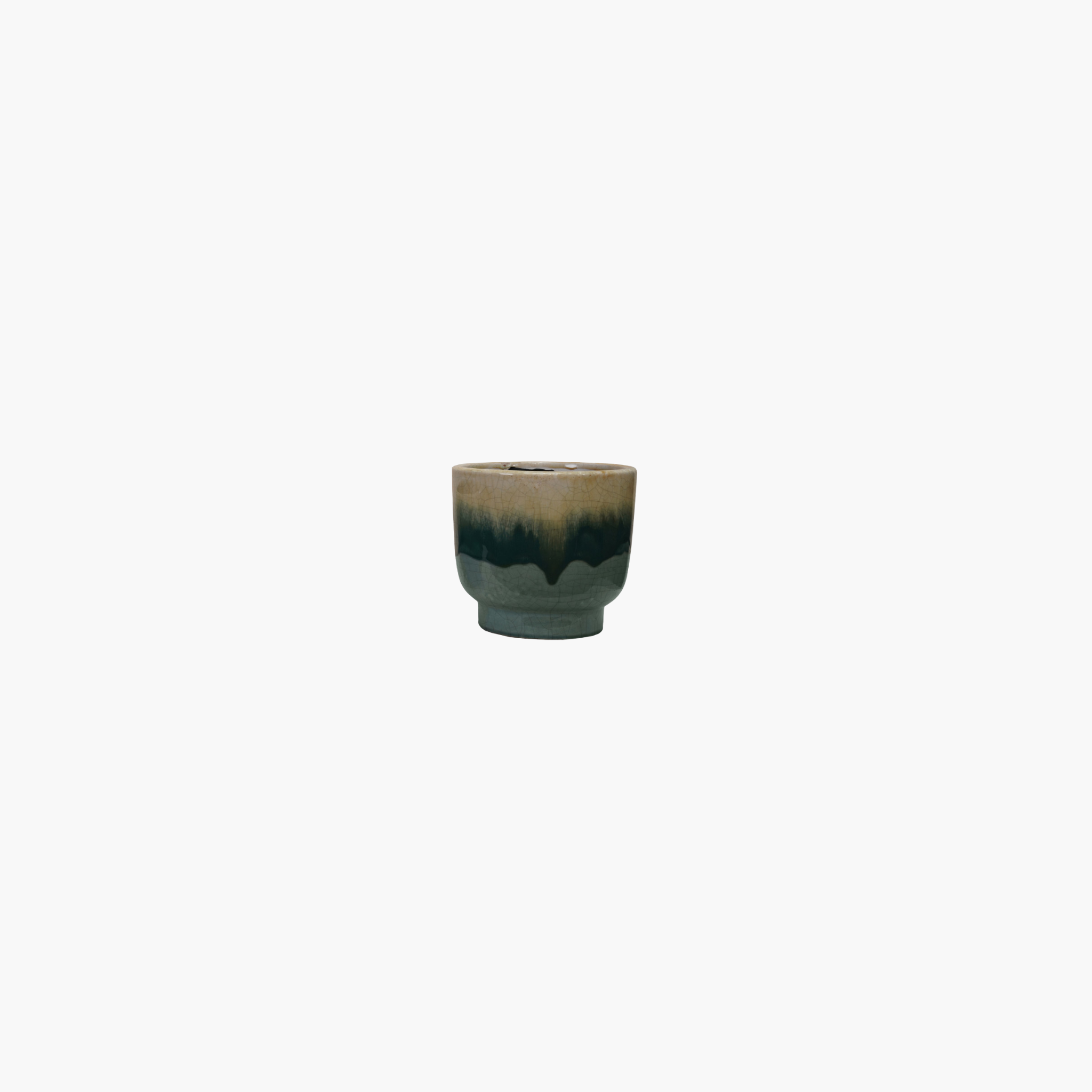 Teal + Green Planter