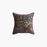 Botanical Velvet Pillow w Eyelash Fringe
