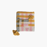 Recycled Cotton Plaid Throw w/ Tassels
