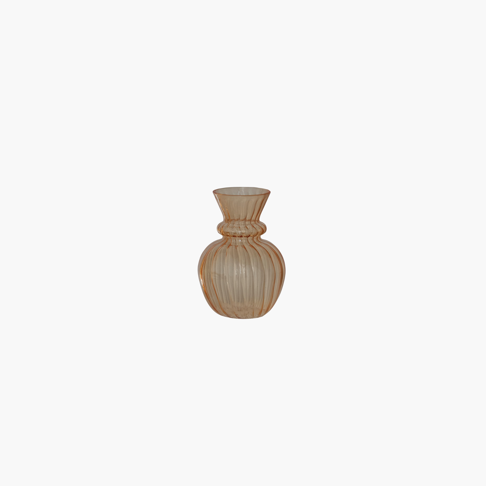 Hand-Blown Apricot Glass Vase