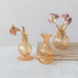 Hand-Blown Apricot Glass Vase