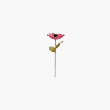 Paper Flower Pick, Green & Pink