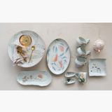 Hand-Painted Floral Dish/Spoon Holder