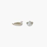 Teal + White Bird Shaped Dish