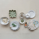 Green Flower Shaped Dish