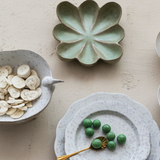 Green Flower Shaped Dish