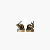 Antique Gold Rabbit Bookends