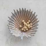 Dusty Rose Palm Frond Bowl