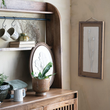 Wood Framed 3d Botanical & Jute Mat Wall Art