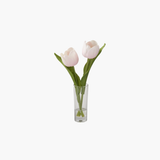 Pink Real Touch Tulip Vase