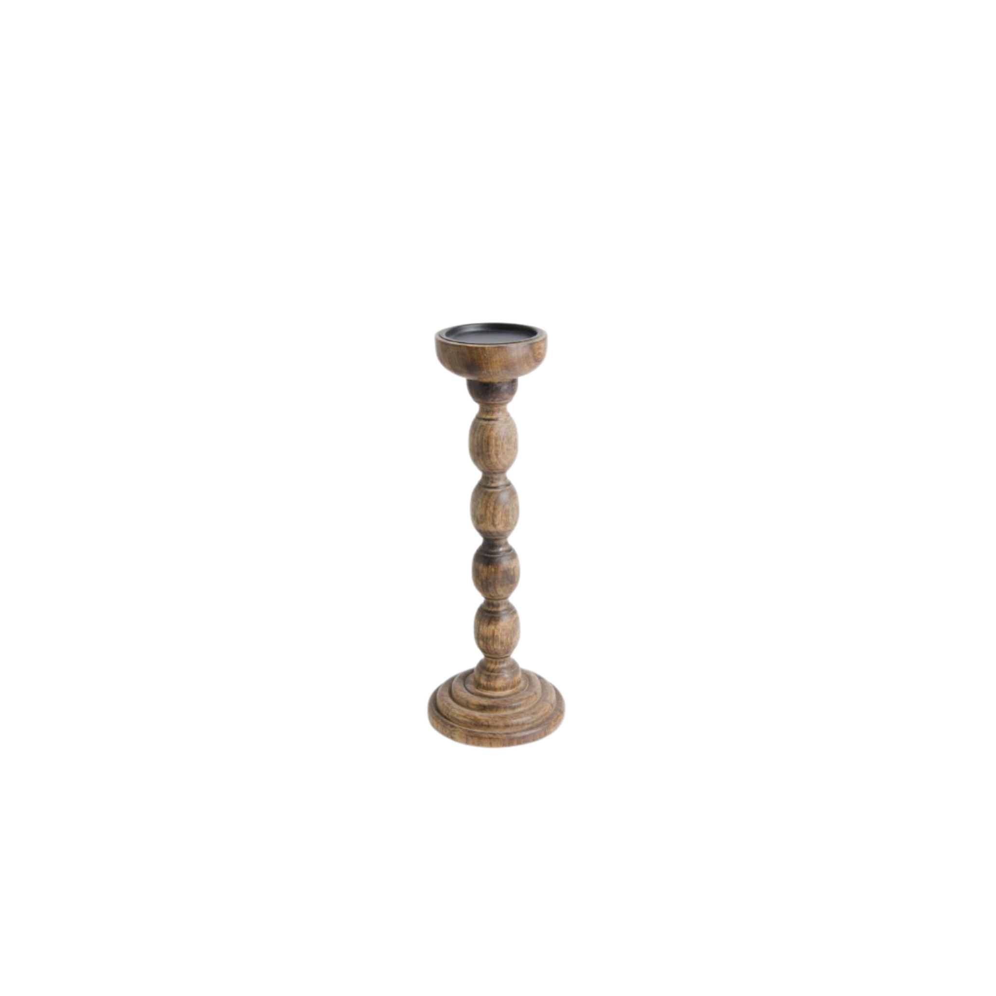Wood Spindle Candleholders