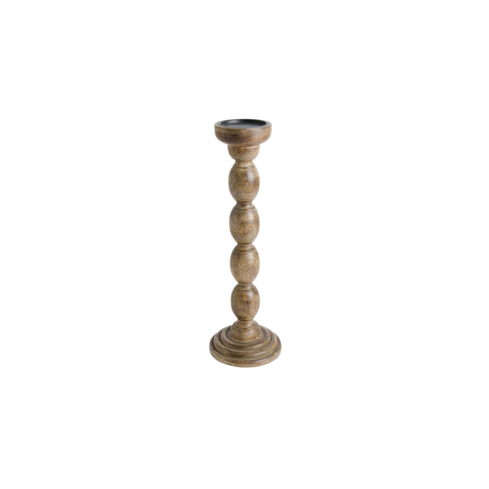 Wood Spindle Candleholders