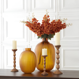 Wood Spindle Candleholders