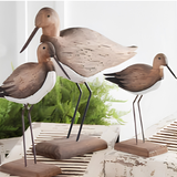 Wood Shore Bird w/Metal Legs