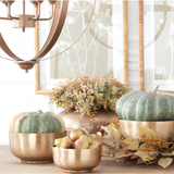Textured Antiqued Gold Bowls