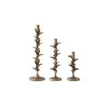 Gold Metal Floral Petal Taperholders