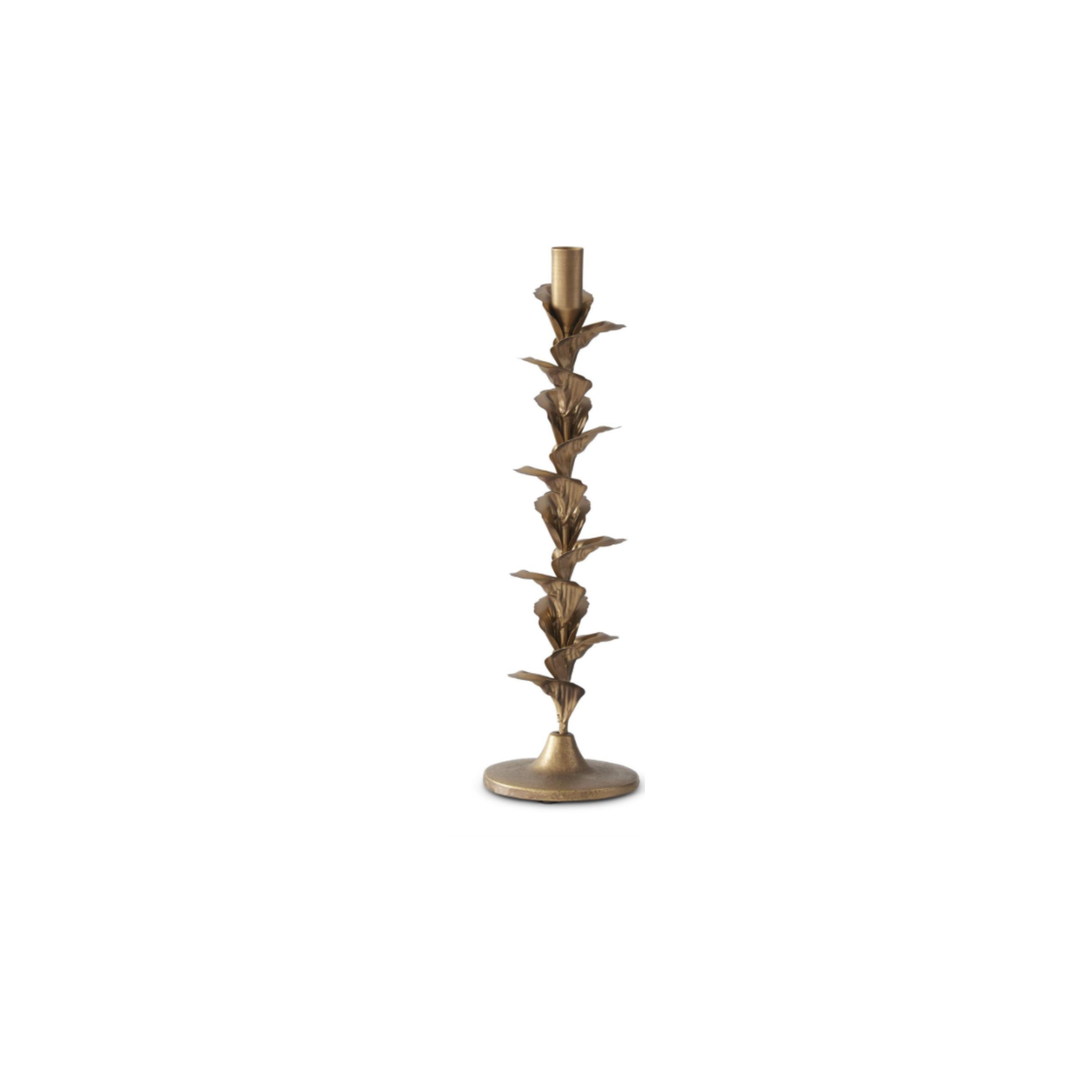 Gold Metal Floral Petal Taperholders