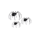 Glittered Black Metal Spiders