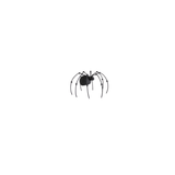 Glittered Black Metal Spiders