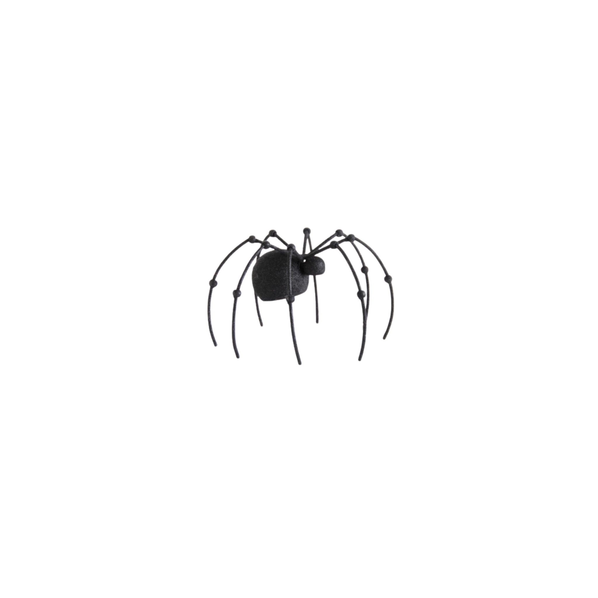 Glittered Black Metal Spiders