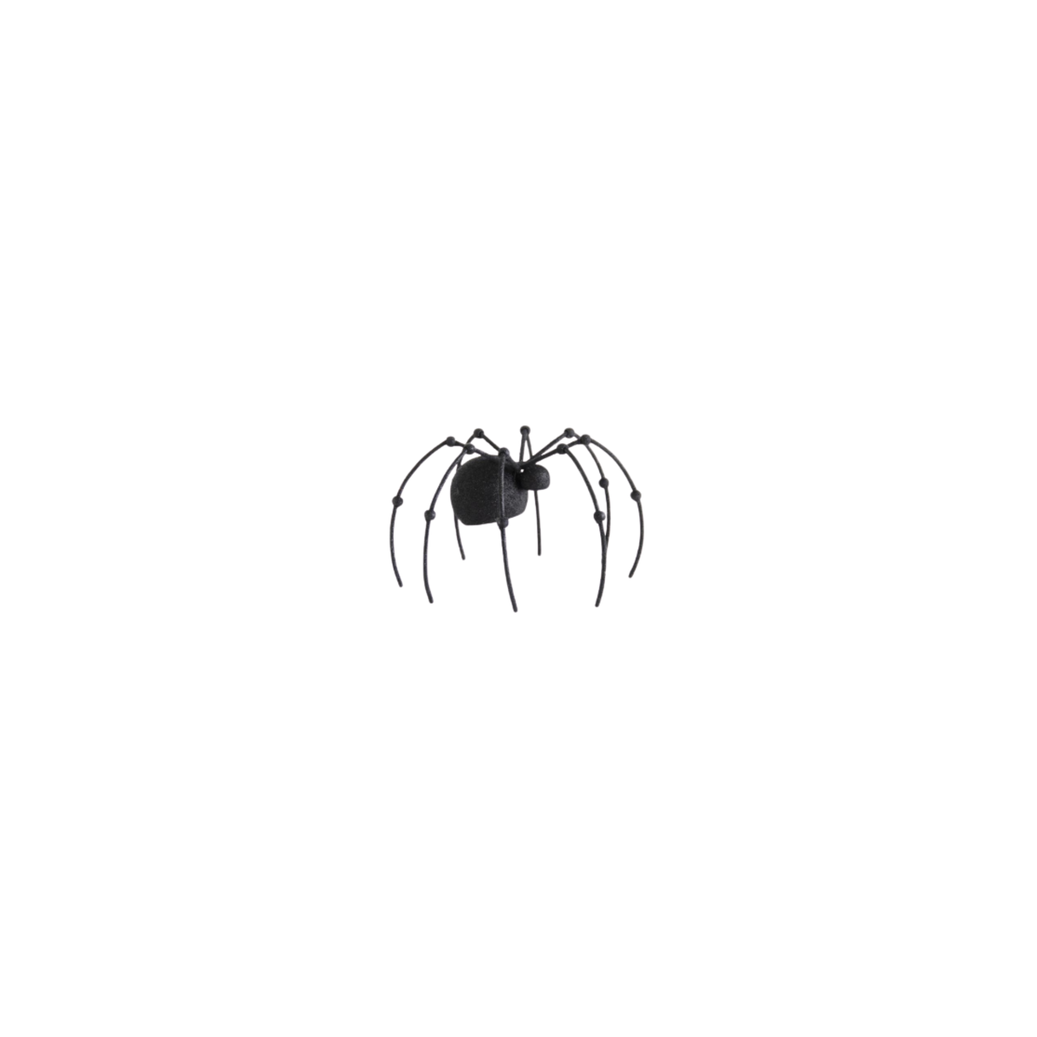 Glittered Black Metal Spiders
