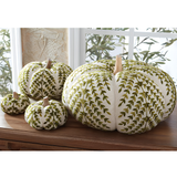 Cream + Green Knit Pumpkins