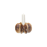 Pleated Brown Taper Holder
