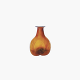 Hand-Blown Amber Vase