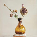 Hand-Blown Amber Vase