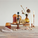 Hand-Blown Amber Vase