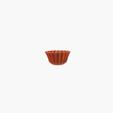 Orange Pleated Scalloped Bowl