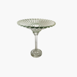 Tall Pressed Glass Pedestal Bowl