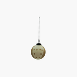 Glass Ornament with Gold Etched Trees & Stars