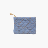 Periwinkle Velvet Zip Pouch