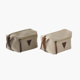 Canvas+Leather Toiletry Bag