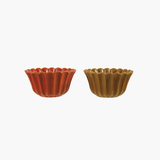 Mustard Pleated Scalloped Bowl