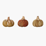 Chenille & Mango Wood Pumpkin