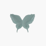 Blue Medium Ceramic Butterfly Shaped Dish
