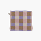 Lavender Checkered Knit Dish Cloth