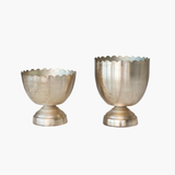 Vintage Gold Bowls w Scalloped Rim