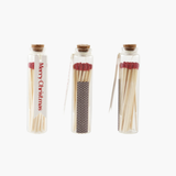 Glass Bottle Matches-Merry Christmas