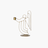 Antique Brass Angel Taper Holders