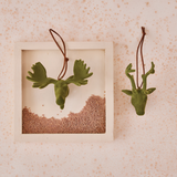 Flocked Green Deer Ornament