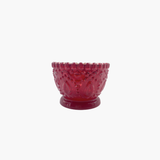 Red Embossed Mercury Glass Votive Holder