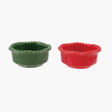 Red Hobnail Rim Bowl