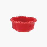 Red Hobnail Rim Bowl
